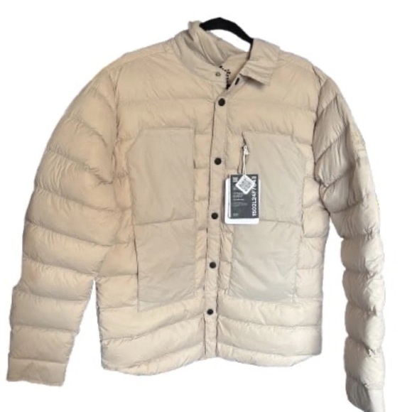 Mens large Obermeyer Cement Puffer Jacket - Picture 2 of 11